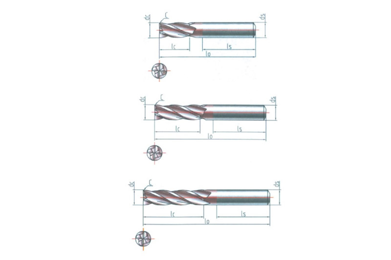 整体硬质合金通用立铣刀(30° )HRC ≤43